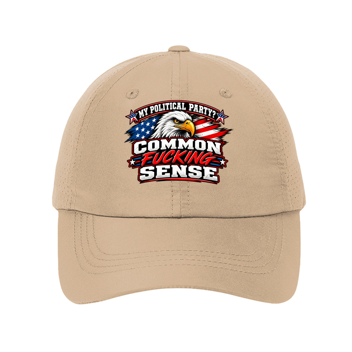 Stone Common Fucking Sense – Funny Political Humor Hat, front view