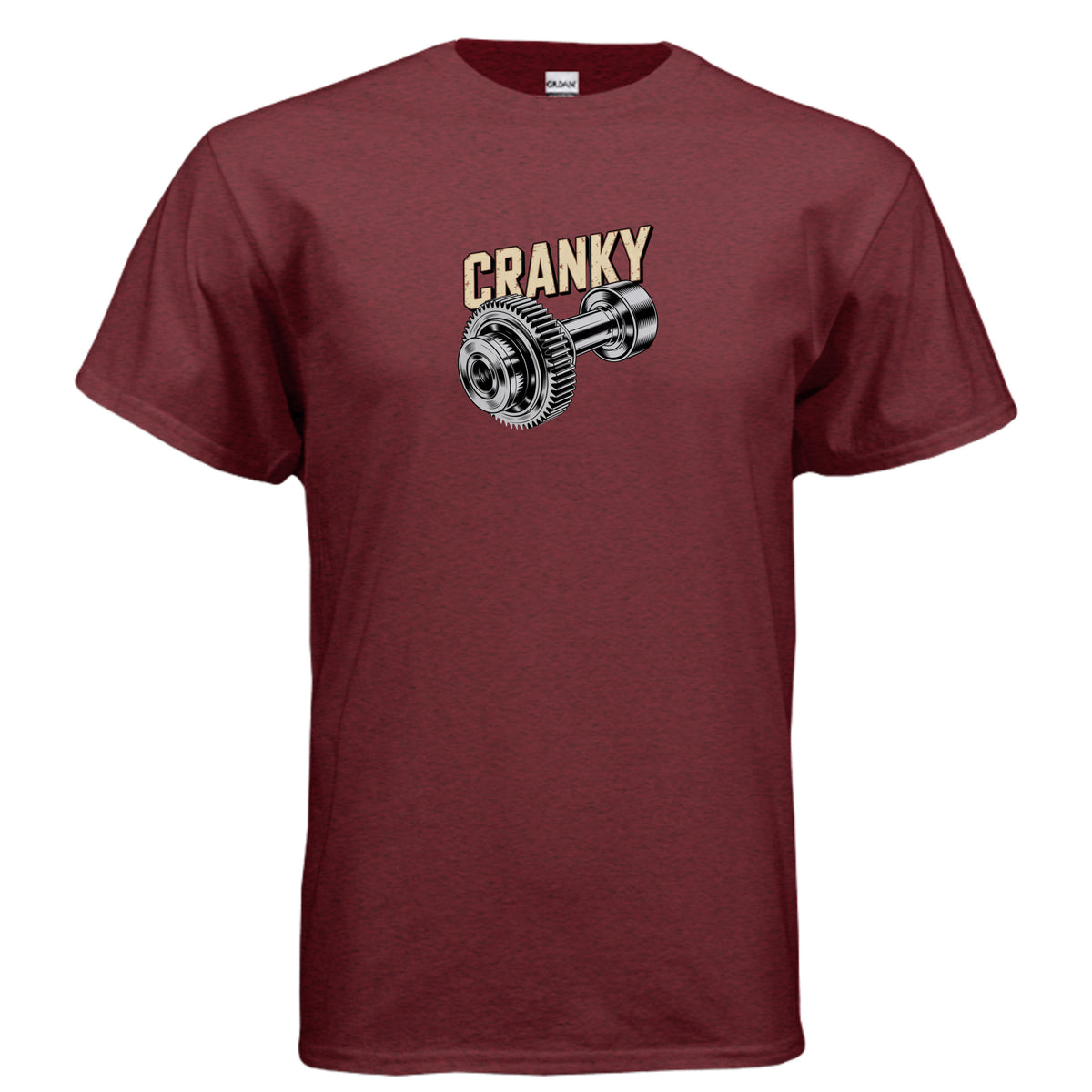 Antique Cherry Red Cranky Crankshaft T-Shirt, product view