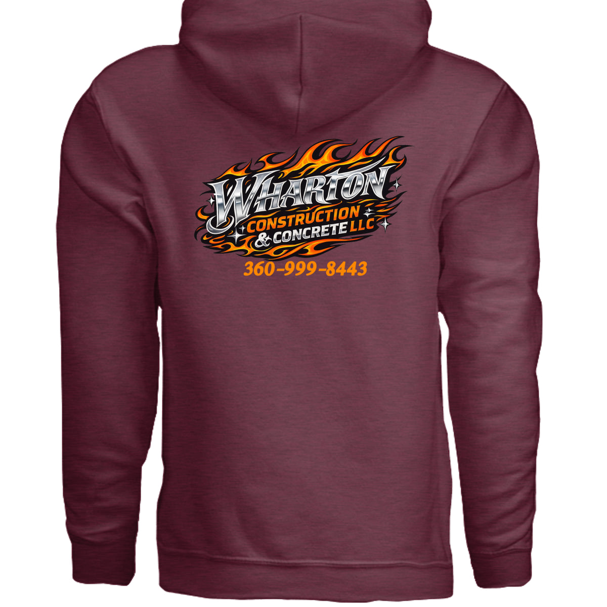 Heather Sport Dark Maroon - G185 - BACK
