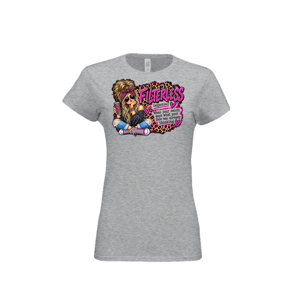 Sport Grey Filterless – My Face Was Already Saying What I Was Thinking T-Shirt, front view
