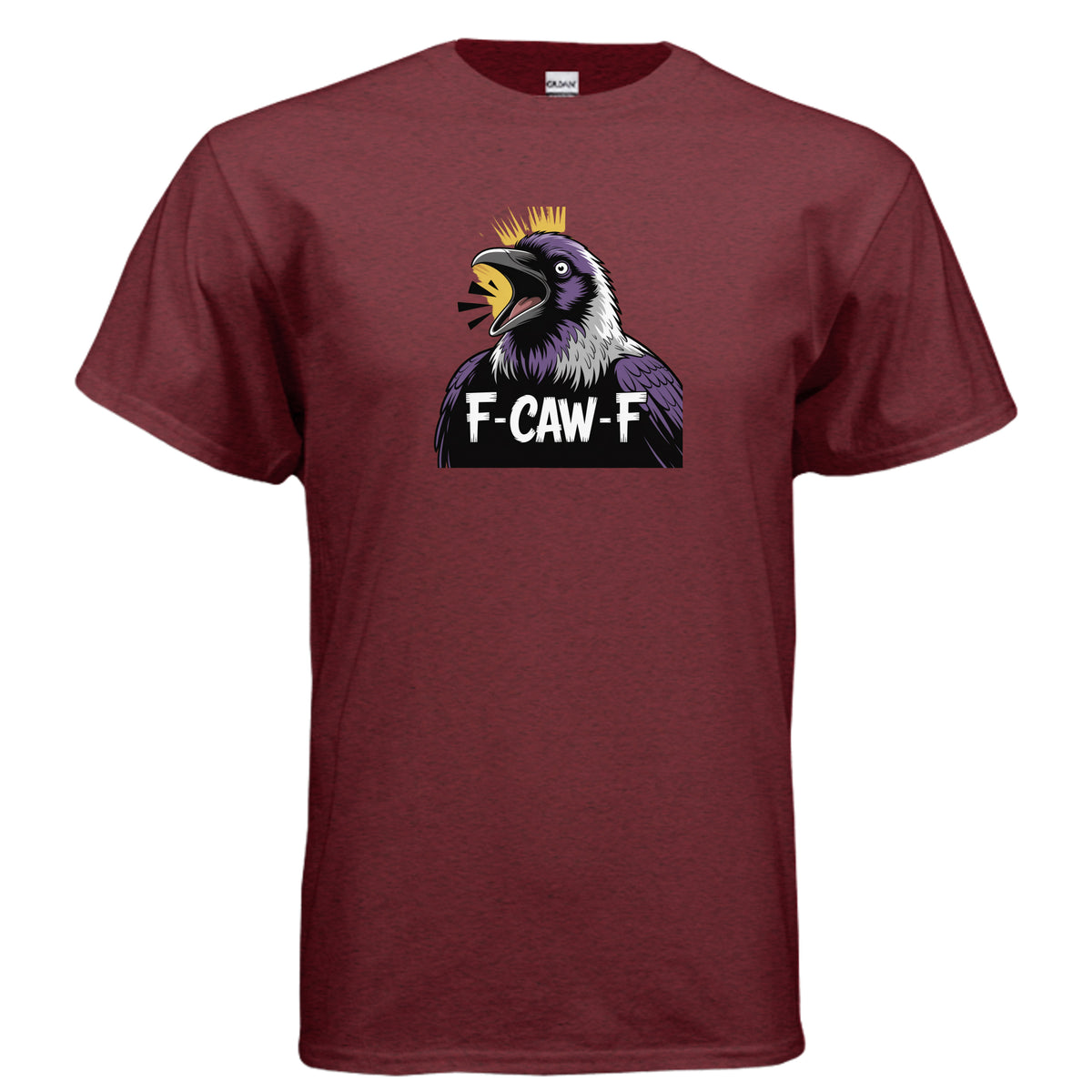Antique Cherry Red F-CAW-F Funny Eagle T-Shirt, product view