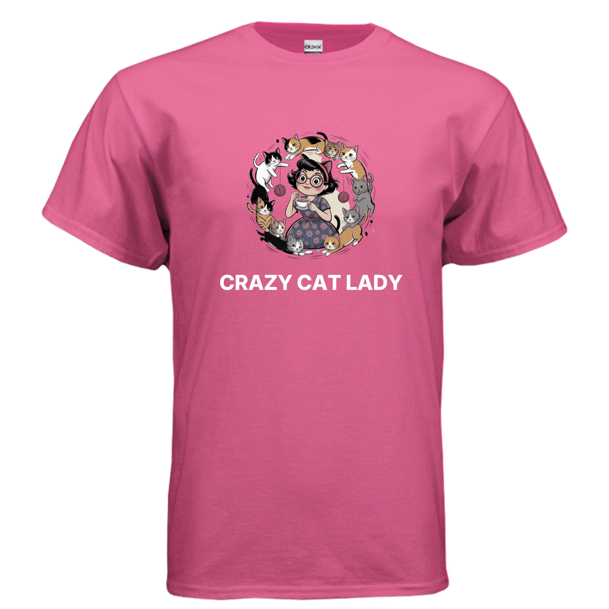 Heliconia Crazy Cat Lady T-Shirt, product view