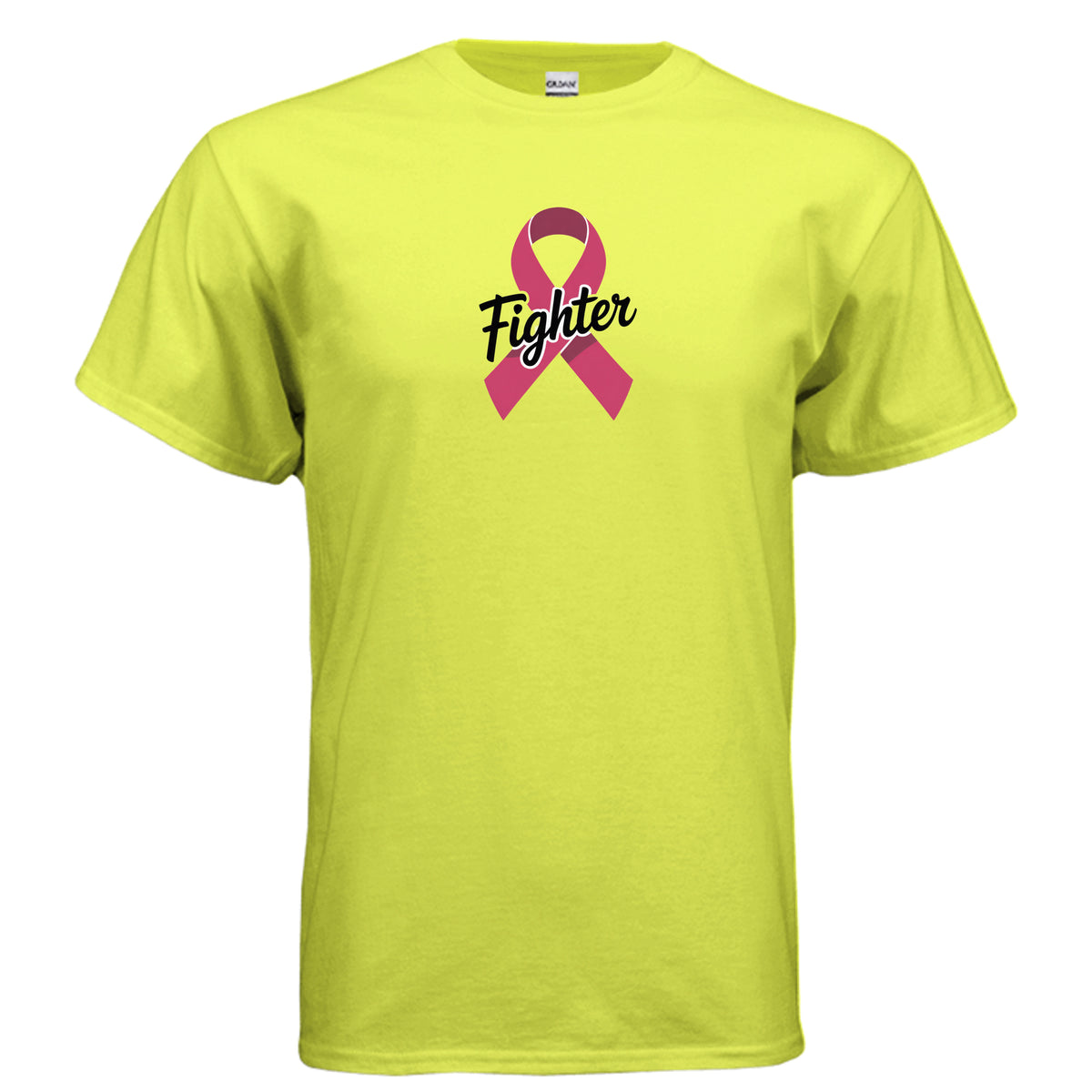 Safety Green Breast Cancer Fighter Awareness T-Shirt, product view