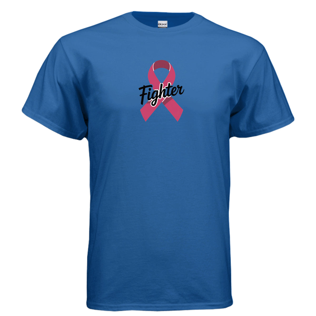 Neon Blue Breast Cancer Fighter Awareness T-Shirt, product view