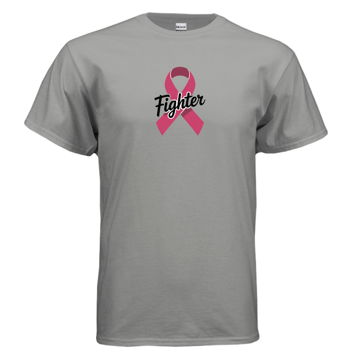 Gravel Breast Cancer Fighter Awareness T-Shirt, product view