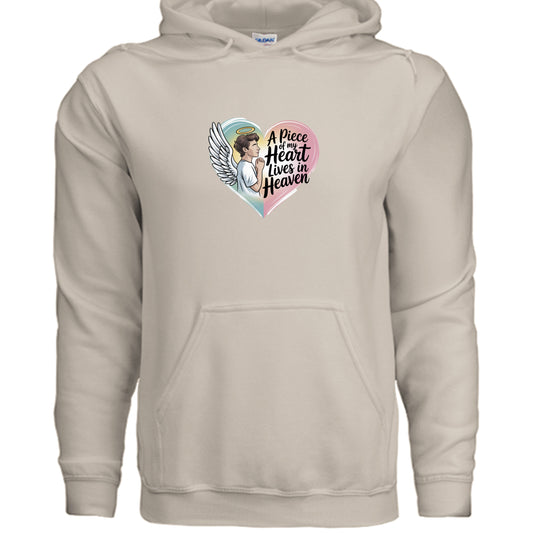 Sand A Piece of My Heart Lives in Heaven Memorial Hoodie, product view