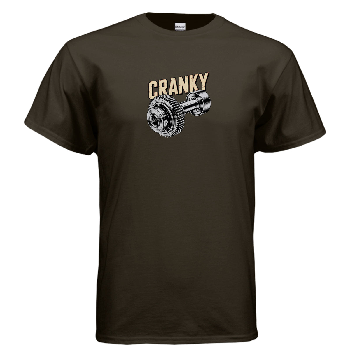 Dark Chocolate Cranky Crankshaft T-Shirt, product view