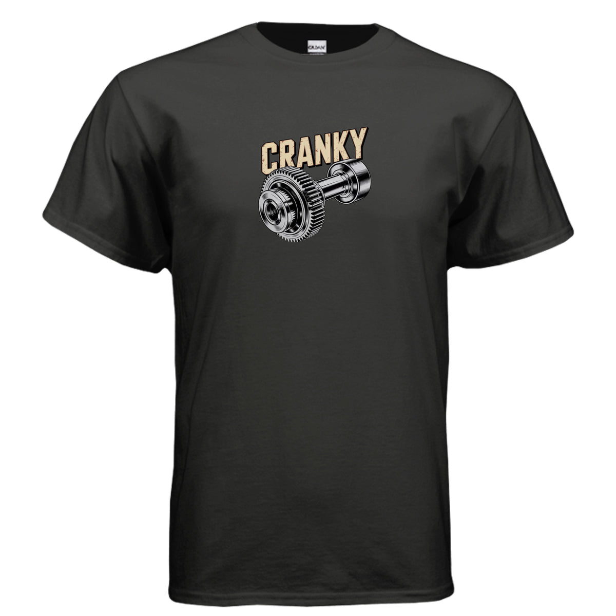 Black Cranky Crankshaft T-Shirt, product view