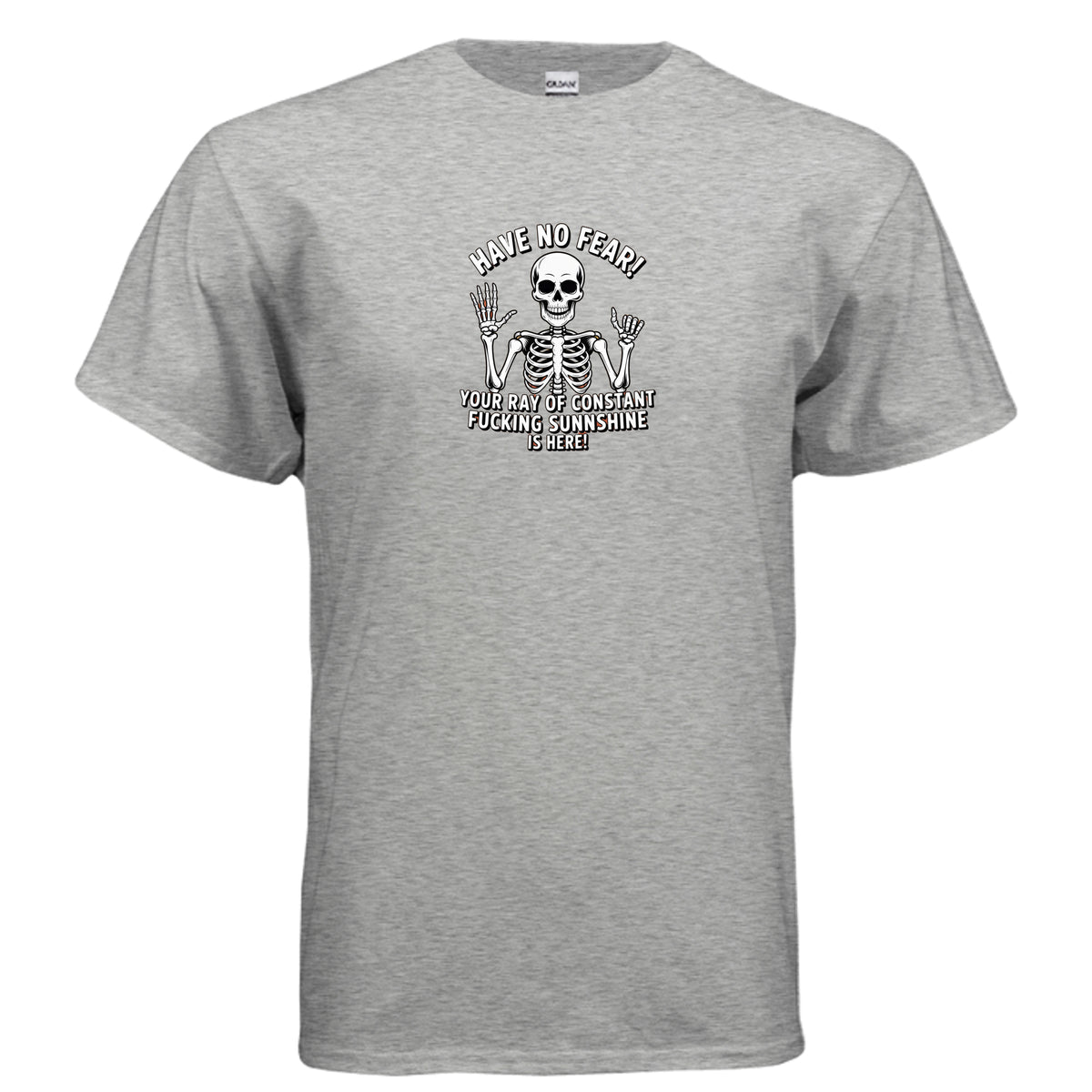 Sport Grey Have No Fear – Your Ray of Sunshine Funny Skeleton T-Shirt, product view
