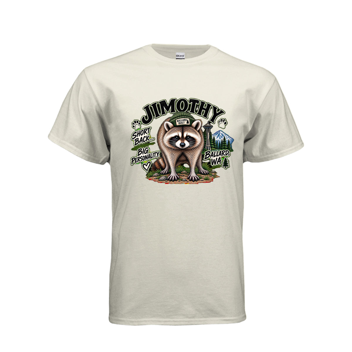Natural Jimothy – Short Back, Big Personality T-Shirt, front view